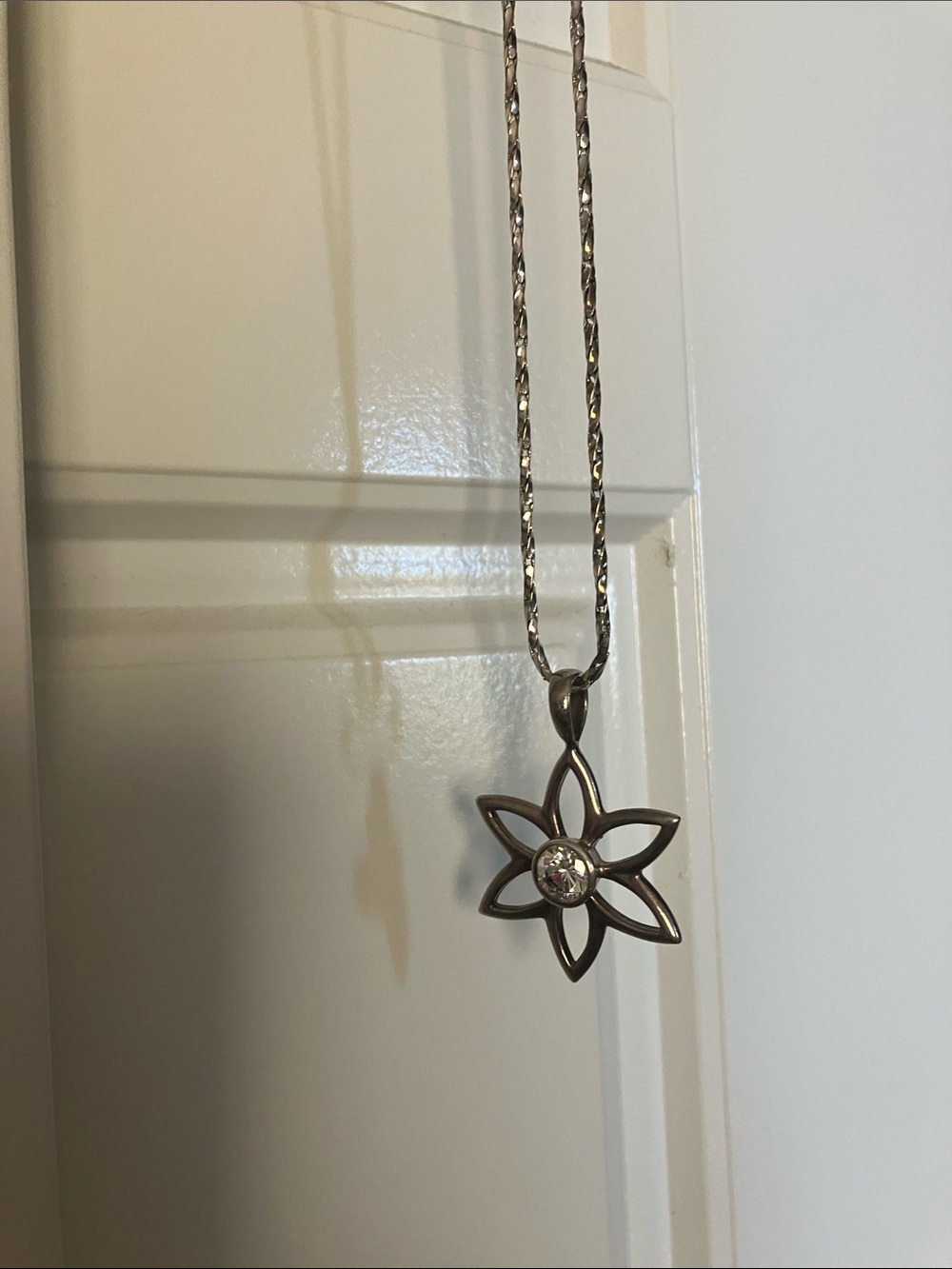 925 Silver & Crystal Star pendant and Earring Set